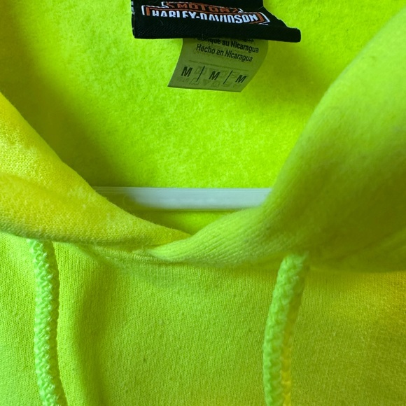 New, Unworn Harley-Davidson Safety Green Pullover Hoodie size Medium - Picture 5 of 6